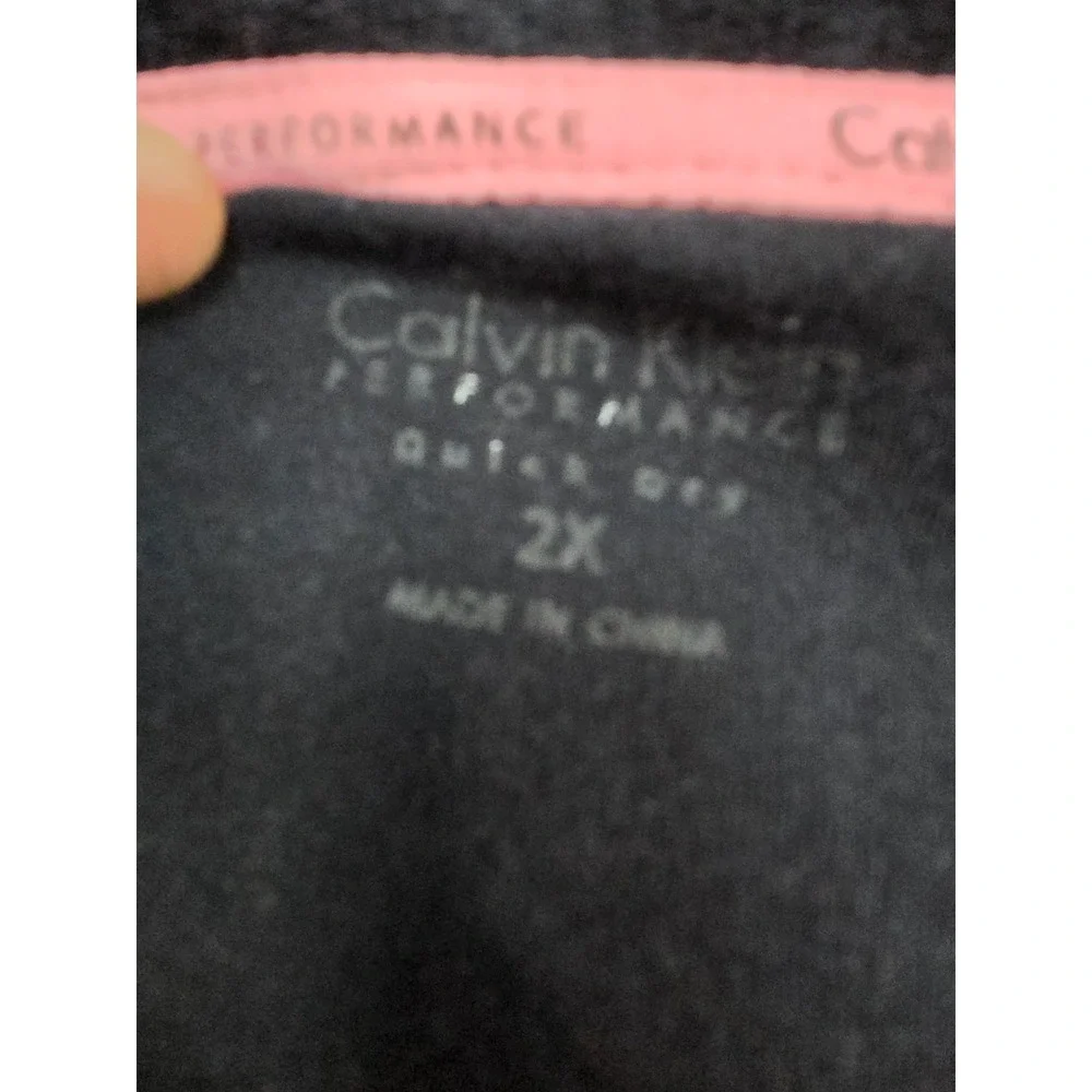 Calvin Klein Performance Hoodie Womens 2X Black Full Zip Quick Dry Lace Back
